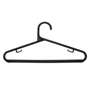 Cabide Adulto Fino Preto, Sama.