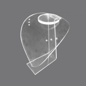 Porta Colar e Brinco , acrilico transparente/rosa/preto, alt.12cm ou 16cm .