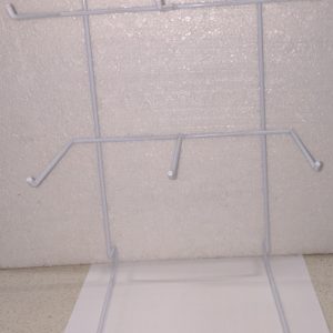 Expositor 6 ganchos p/balcão, 27x39cm, branco.