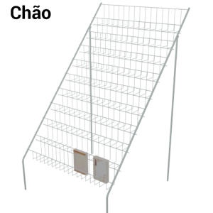 Expositor p/cd/cartao/revista, branco, 75x120cm, DEC.