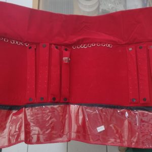 Estojo p/ joias, vermelho/preto.
