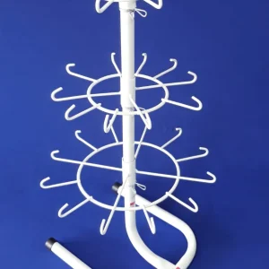 Expositor p/chaveiros, 3 niveis, branco/preto.