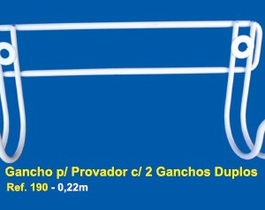 Gancho duplo p/provador ou 4 ganchos.