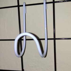 Gancho em U , p/tela, branco/preto, SCH.