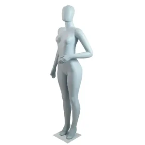 Manequim feminino, plastico, branco/preto/bege/cinza, c/base, com/sem face, PM.