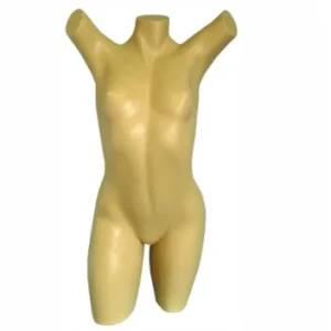 Manequim p/lingerie/maio, plastico bege/branco, SAMA.