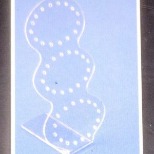 Porta brinco violao, acrilico transparente, alt.17 cm, AND.